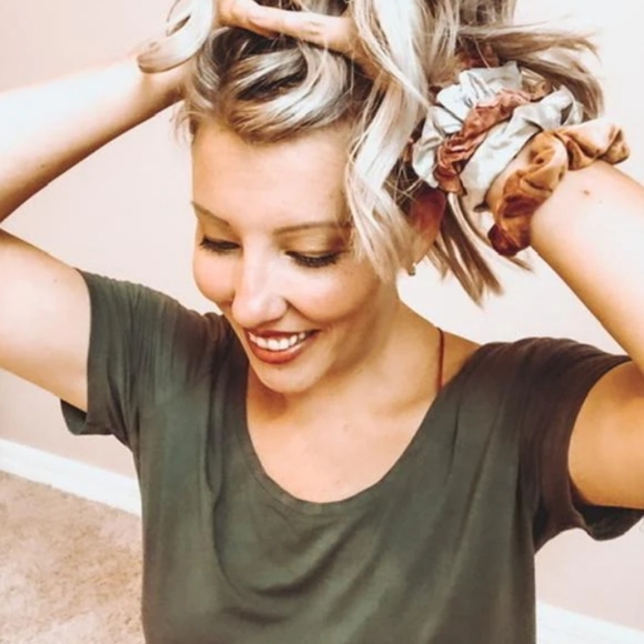 kit-sch Tie Dye Scrunchie--Rust 5pk - Picture 5 of 7